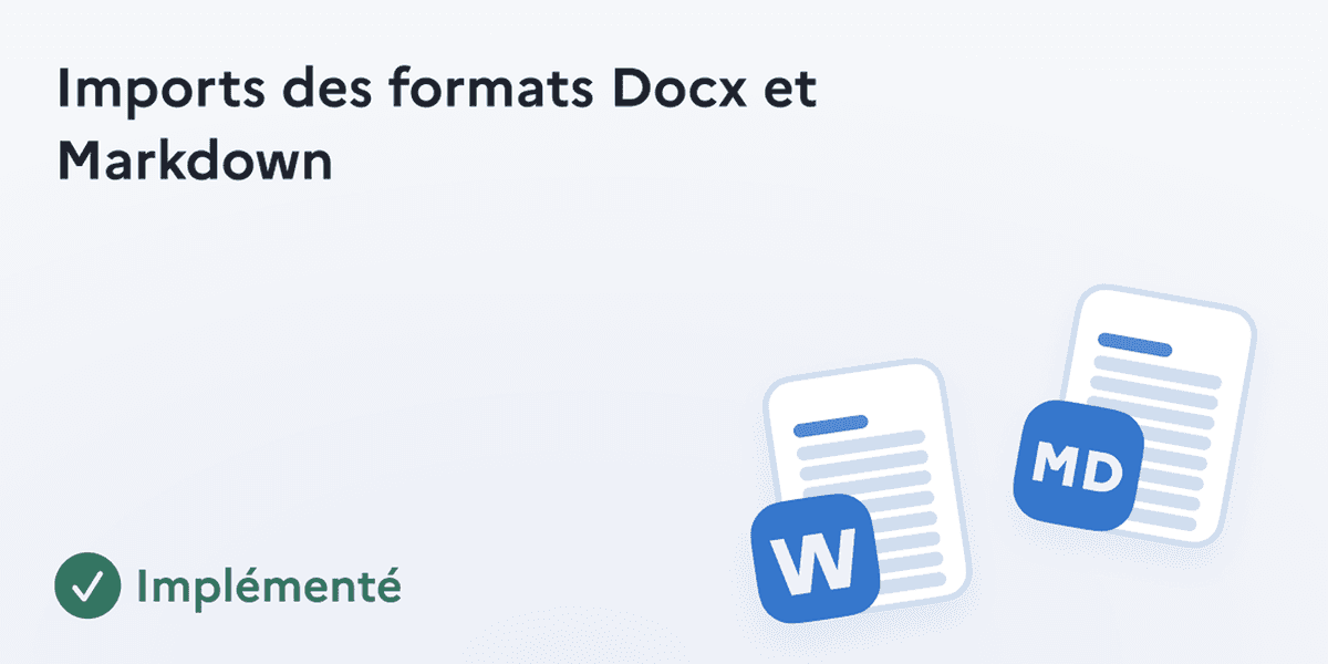 Importation des nouveaux formats : Word, OTF, markdown, et d’autres à venir…